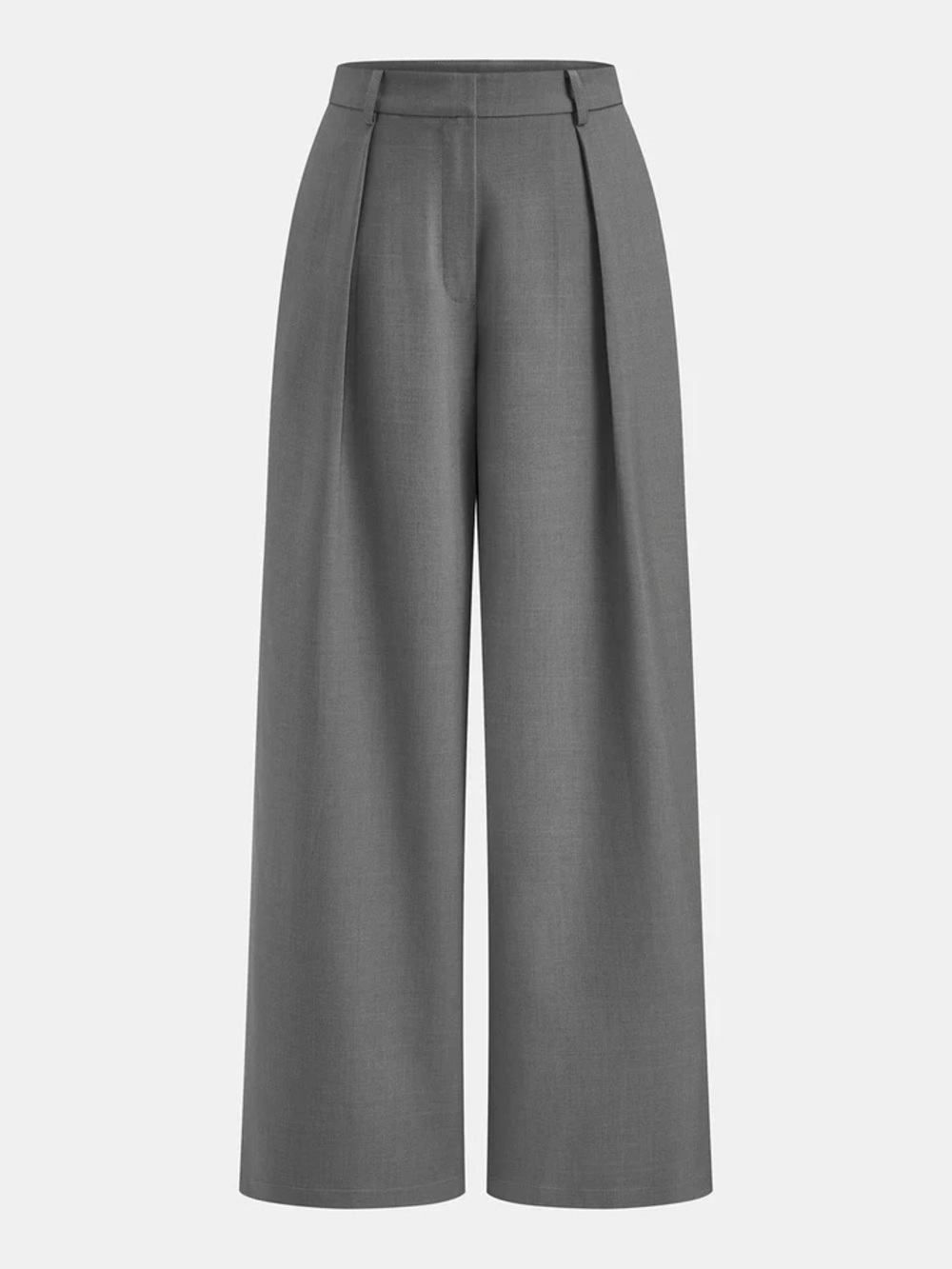 Commense Cream Wrap Top and Wide-Leg Trousers Set - Picture 5 of 7